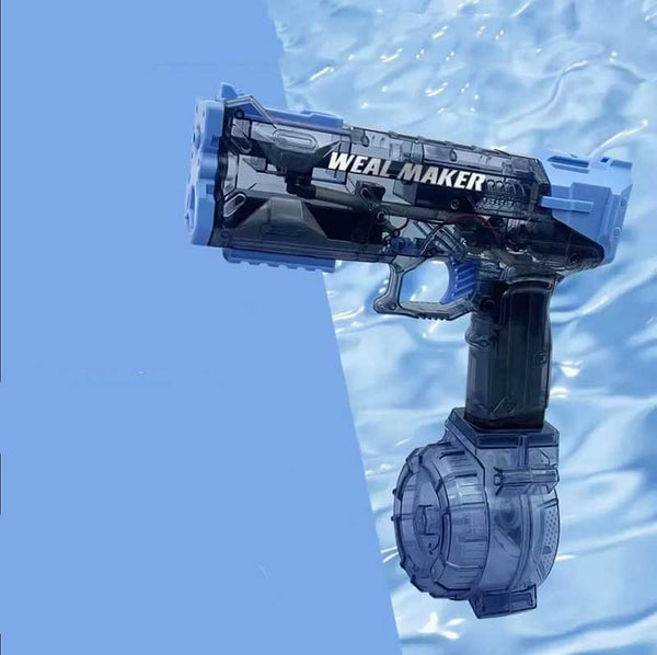 Ice Blasting High Speed Transprent Water Blaster Electric Squirt Toy-Biu Blaster-blue-Uenel