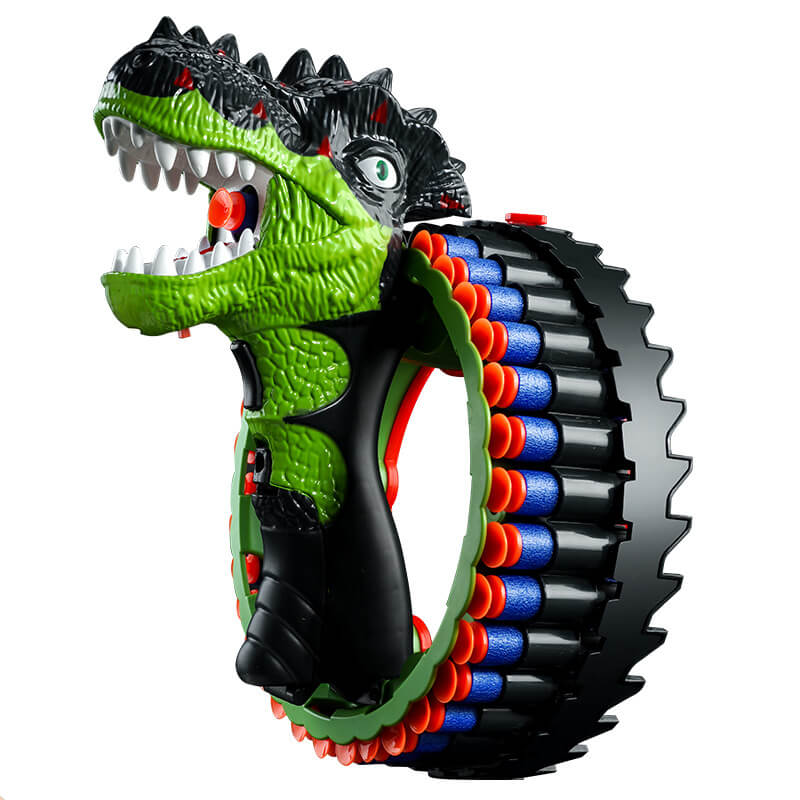 Dinosaur Electric Auto Wristband Rotating Foam Dart Blaster-Biu Blaster-Uenel