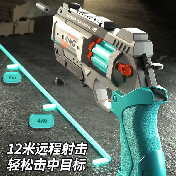 Wing Burst Mech Manual 6-Rounds Revolver Dart Blaster-Biu Blaster-Uenel