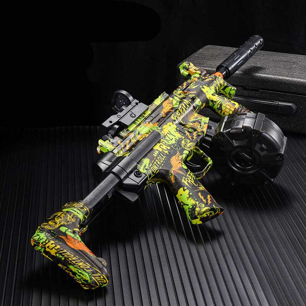 Electric Gel Ball Blaster MP5-K Drum Fed Graffiti Kids Toy-Biu Blaster-Uenel