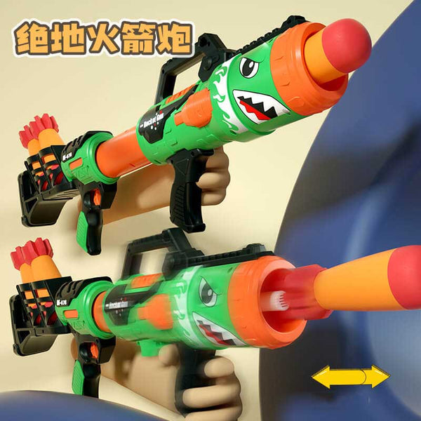 LZ059 Shark Manual Bazooka Rocket Launcher Foam Blaster-Biu Blaster-Uenel