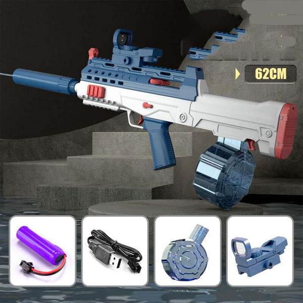 Electric High Speed Drum Fed QBZ-95 Water Blaster Toy Gun-Biu Blaster-blue-Uenel