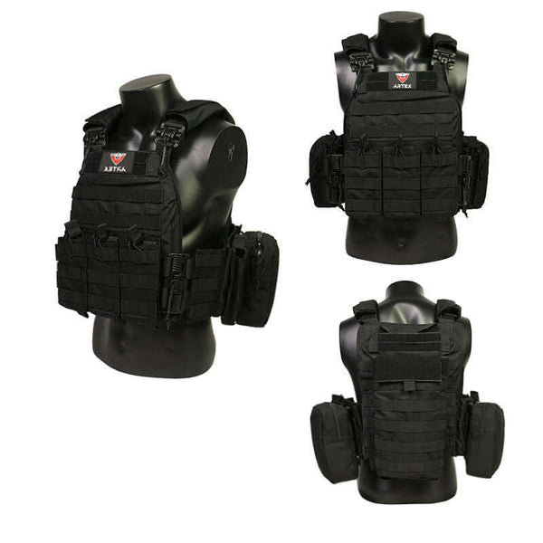 Tactical Quick Release Outdoor Molle Airsoft Vests Adjustable Breathable Weighted Gear-Biu Blaster-black-Uenel