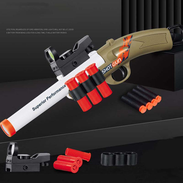 S686 Short Single Barrel Shell Eject Foam Blaster-Biu Blaster-tan-Uenel