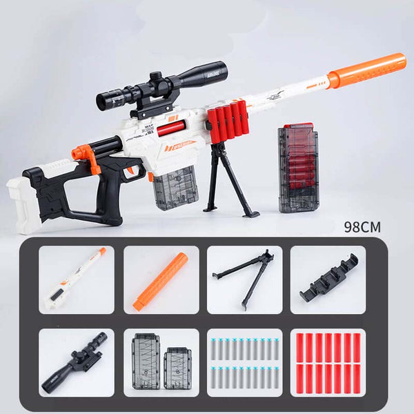 XH AWM Mag-Fed Shell Eject Modular Foam Blaster-Biu Blaster-orange-Uenel