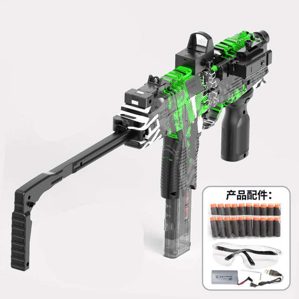 MP9 Electric Full Auto EVA Foam Dart Blaster SMG Toy-Biu Blaster-green-Uenel