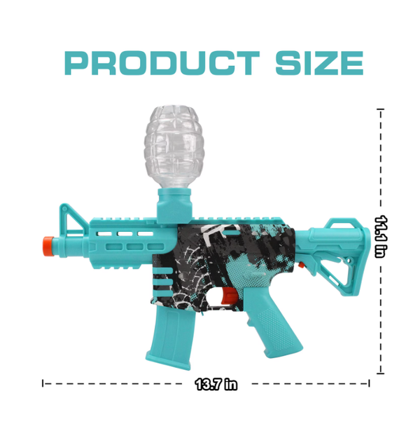 BIU BLASTER Electric Gel Ball Blaster Set for Ages 14+, Includes Rechargeable Battery, Goggles & 20,000 Gel Beads