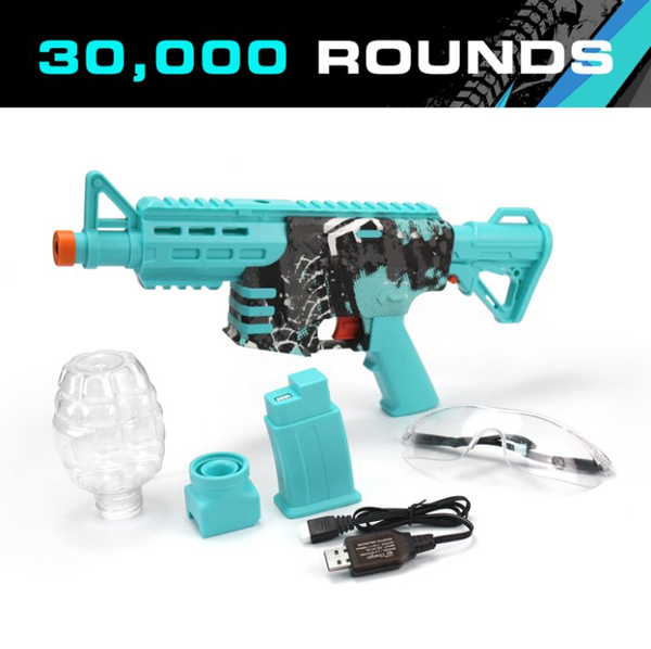 BIU BLASTER Electric Gel Ball Blaster Set for Ages 14+, Includes Rechargeable Battery, Goggles & 20,000 Gel Beads