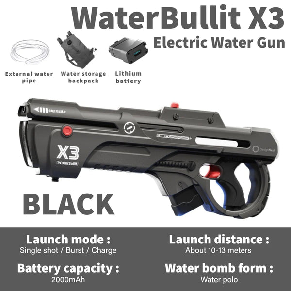 WaterBullit X3 Electric Pulse Powerful Water Gun