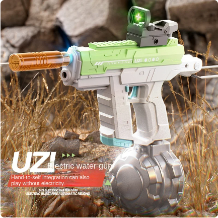 Electric water gun UZI hand self integrated dual mode scorpion automatic water gun with light children's water gun toy