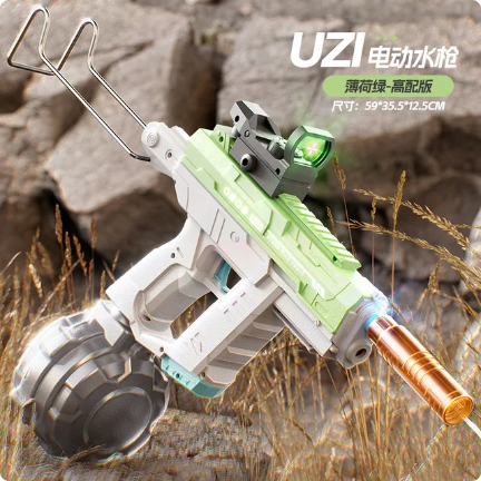 Electric water gun UZI hand self integrated dual mode scorpion automatic water gun with light children's water gun toy