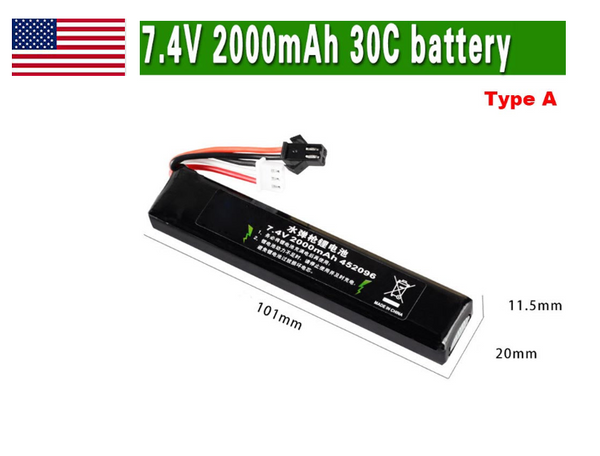 HJ 11.1V/7.4V 2000mAh 30C Lipo Battery(US stock)