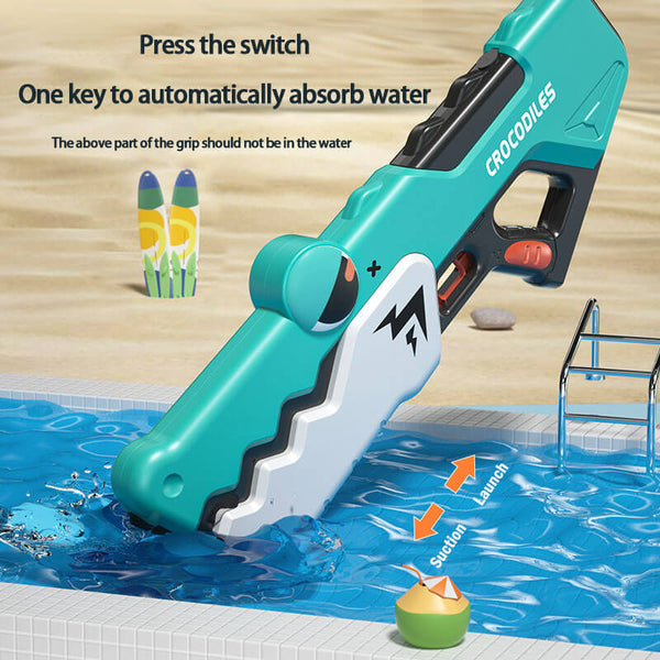 Crocodile Water Gun Automatic Electric Blaster Spray Outdoor Summer Pool Toys-Biu Blaster-Uenel