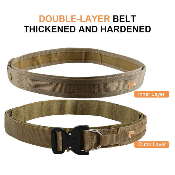 Tactical Quick Release Durable Double Layer Fighter Military Belt 2Inch-Biu Blaster-Uenel