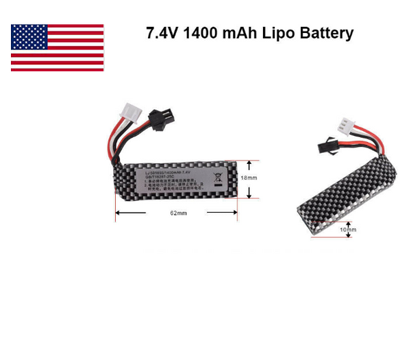 7.4V 1400mAh / 11.1V 1800mAh Lipo Battery(US stock)