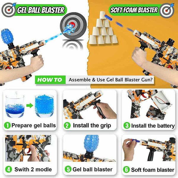 Electric 9-11mm YT633 Gel Ball Blaster - Orange (US Stock)