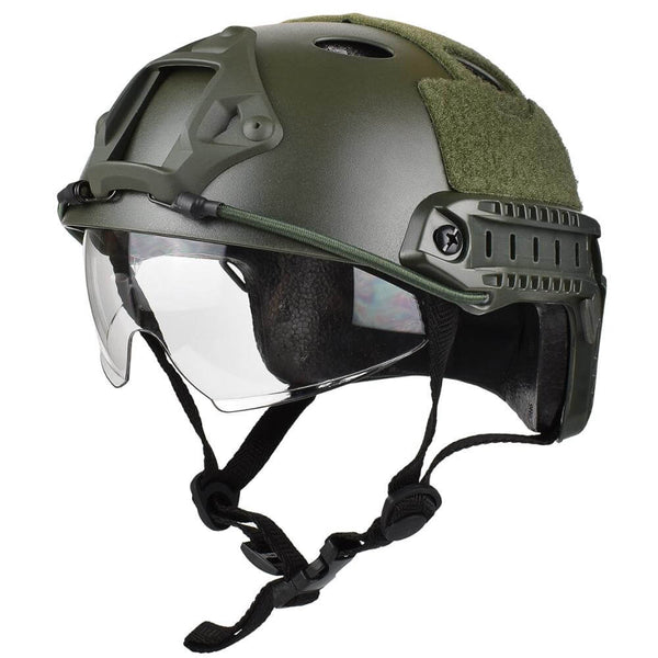 FAST Goggles Exercise Drill Tactical Lightweight Field Wargame Combat Helmet-Biu Blaster-green-Uenel