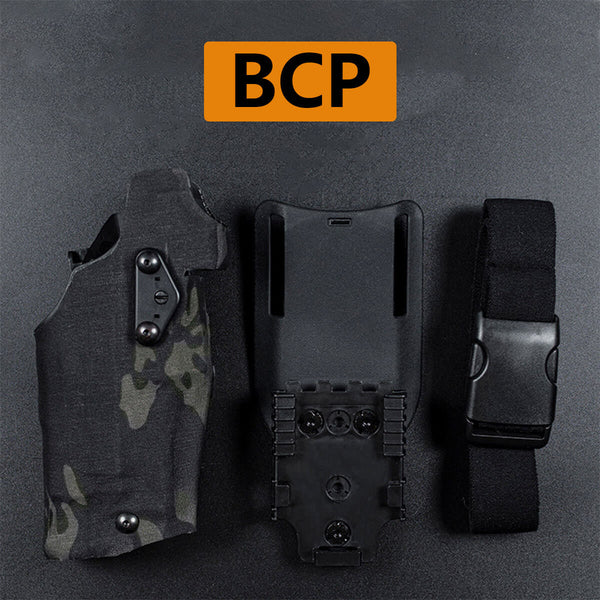 6354DO Tactical Universal Quick Release Pistol Holster For Glock with X300 X300U Flashlight-Biu Blaster-black camo-Uenel