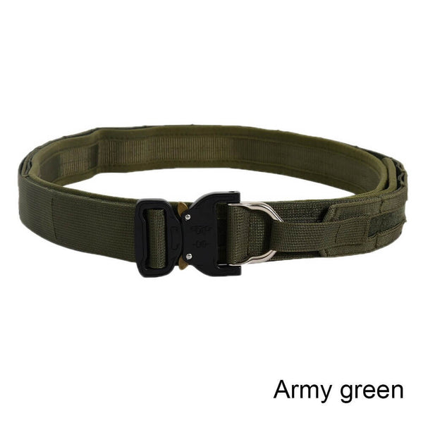 Tactical Quick Release Durable Double Layer Fighter Military Belt 2Inch-Biu Blaster-green-Uenel