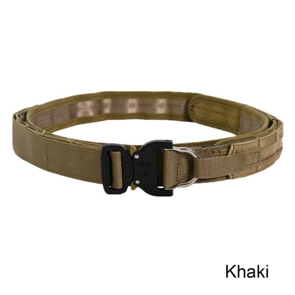 Tactical Quick Release Durable Double Layer Fighter Military Belt 2Inch-Biu Blaster-tan-Uenel