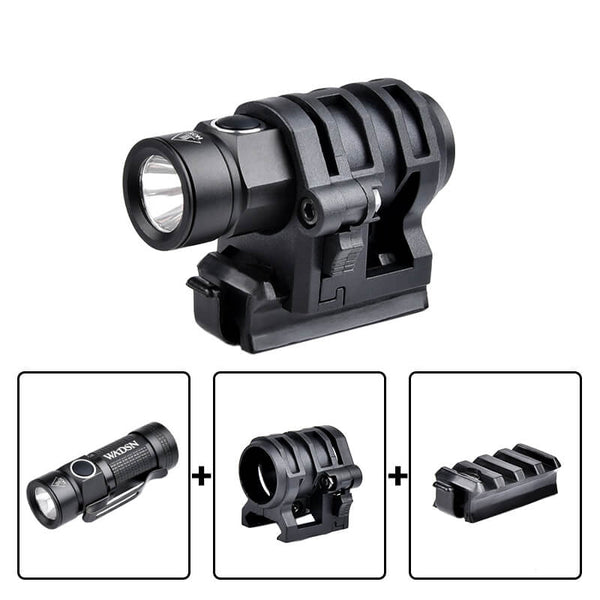 WADSN Tactical LED Strobe Telescopic Mini Airsoft Flashlight Helmet Scout Light-Biu Blaster-one set-Uenel