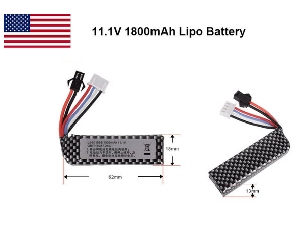 7.4V 1400mAh / 11.1V 1800mAh Lipo Battery(US stock)