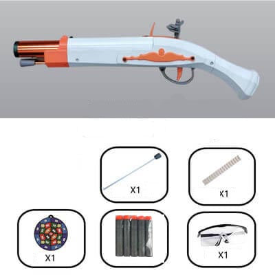 Hanke Flintlock Toy Manual Foam Blaster (US Stock)-foam blaster-Biu Blaster-Uenel