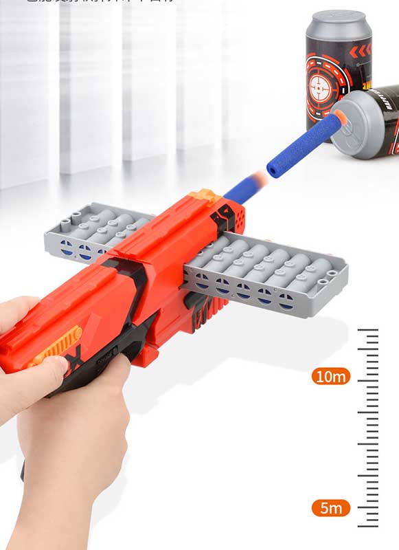 Horizontal Clip Fed Manual Foam Dart Blaster-foam blaster-Biu Blaster-Biu Blaster