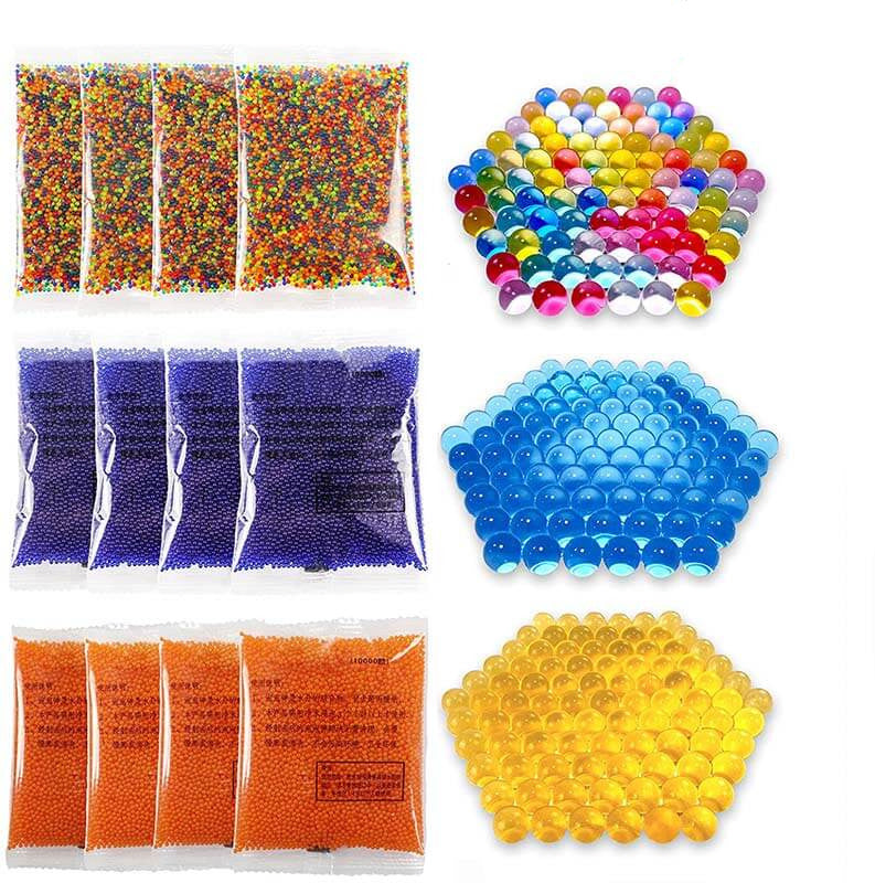 120000Pcs Gel Ball Beads Refill 7-8mm - Color Blue, Orange, Mix (US Stock)-gel balls-Biu Blaster-4*blue 4*mix 4*orange-Biu Blaster