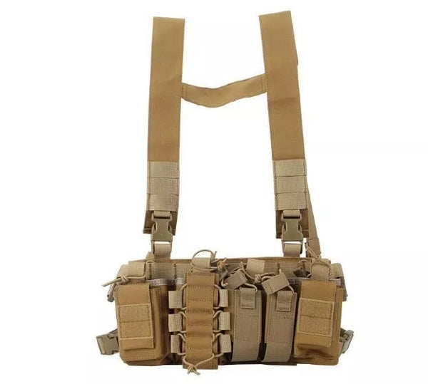 Tactical Molle D3 Chest Rig Vest-玩具/游戏-Biu Blaster-khaki-Biu Blaster