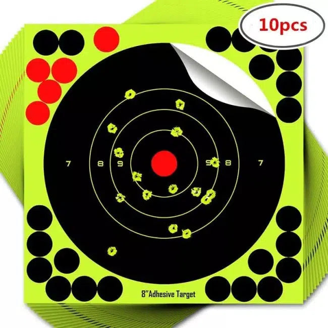  Splatterburst Targets - 2 inch Adhesive Stick & Splatter  Reactive Shooting Targets - Gun - Rifle - Pistol - Airsoft - BB Gun -  Pellet Gun - Air Rifle (10 Pack) : Sports & Outdoors