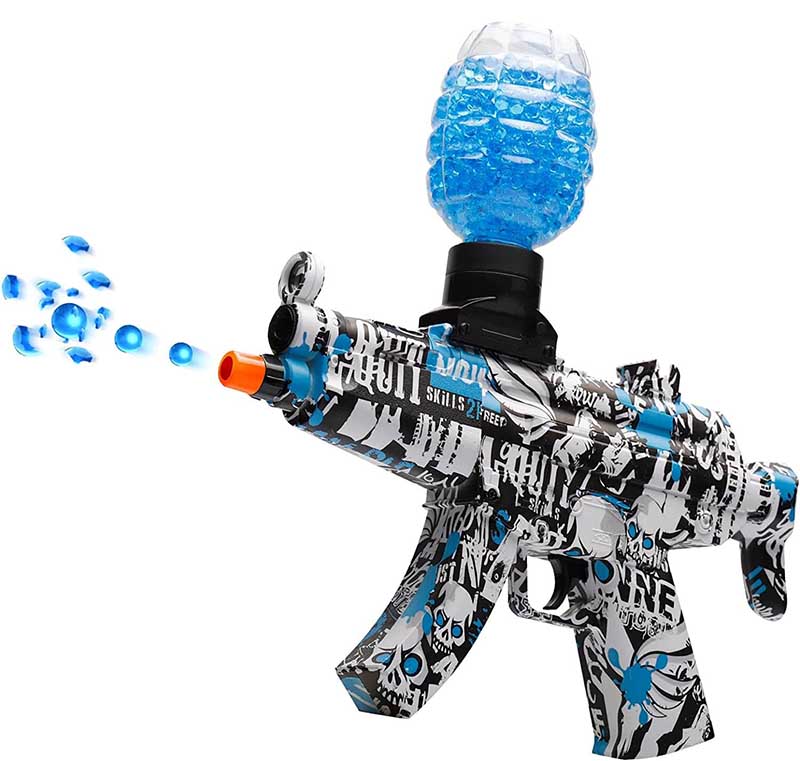 Mini MP5 Splatter Ball Electric Gel Blaster Toy Using 6-7mm Gel Balls-gel blaster-Biu Blaster-blue-Uenel