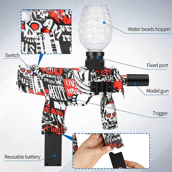 STD Graffiti Hopper-Fed Electric Splatter Ball Kids Toy Blaster for Outdoor Shooting Team Game-gel blaster-Biu Blaster-Uenel