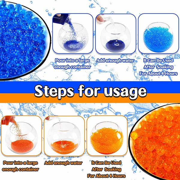 Gel Splater Ball Blaster Refill Ammo 7-8mm 80000PCS Blue+Orange (US Stock)-gel balls-Biu Blaster-Biu Blaster