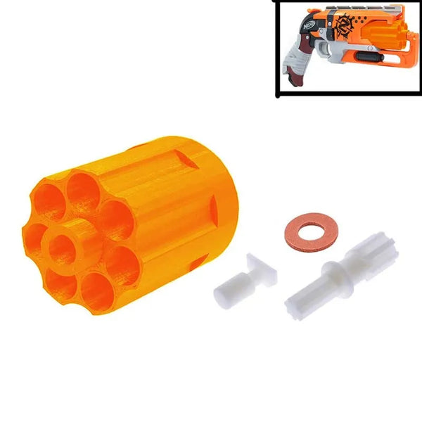 Zombie Strike Hammershot Blaster 8-Shot Upgrade Cylinder-nerf part-Biu Blaster-Orange-Uenel
