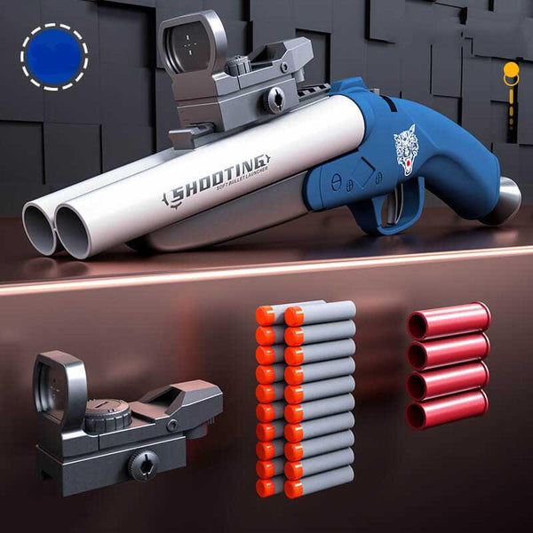 S686 Sawed Off Dart Blaster w/ Ejecting Shells-foam blaster-Biu Blaster-blue-Biu Blaster