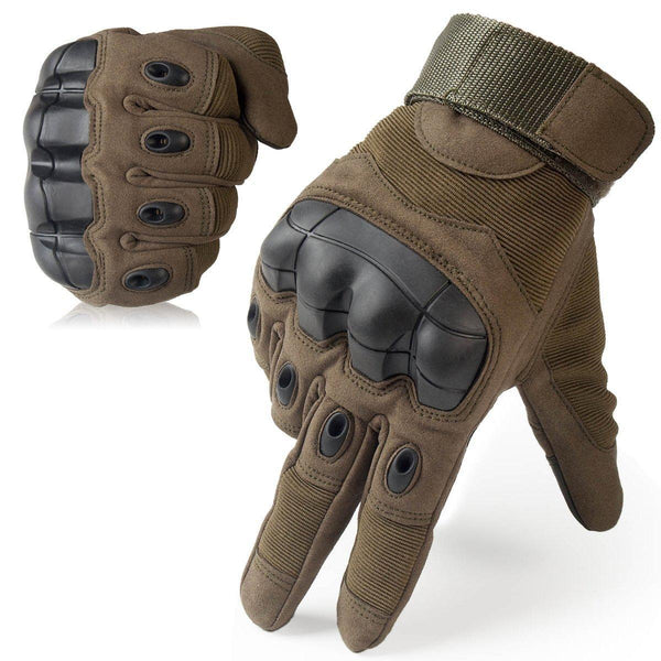 Military Rubber Hard Knuckle Full Finger Tactical Gloves-clothing-Biu Blaster-green-M-Biu Blaster