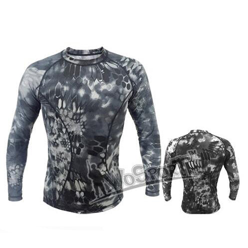 WST Camouflage PRO Tights Quick-Drying High Elastic Long-Sleeved T-shirt-clothing-Biu Blaster-black-S-Biu Blaster