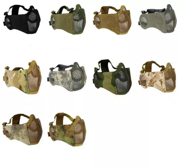 V1 Steel Mesh Tactical Protective Mask with Ears Protection-玩具/游戏-Biu Blaster-Biu Blaster