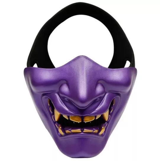 Hannya Half Face Tactical Devil Mask-玩具/游戏-Biu Blaster-purple-Biu Blaster