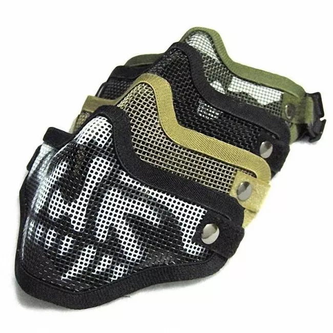Skirmish Equipment Strike Steel Half Face Tactical Mask – Biu Blaster