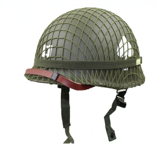 Hunting Helmets GPP Perfect US Army M1 Green Helmet Replica with Net/Canvas Chin Strap DIY-tactical gears-Biu Blaster-Uenel