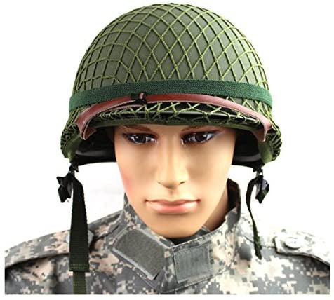 Hunting Helmets GPP Perfect US Army M1 Green Helmet Replica with Net/Canvas Chin Strap DIY-tactical gears-Biu Blaster-Uenel