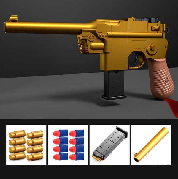 Mauser C96 Foam Dart Blaster-foam blaster-Biu Blaster-gold-Uenel