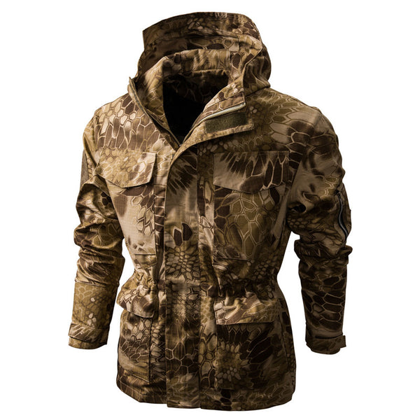 European and American Waterproof Camouflage Outdoor Blazer Multifunctional Hooded Jacket European Size Coat-clothing-Biu Blaster-yellow-m-Uenel